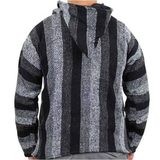 Mexican Surfer Baja Hoodie Black & Grey baja hoodies, 