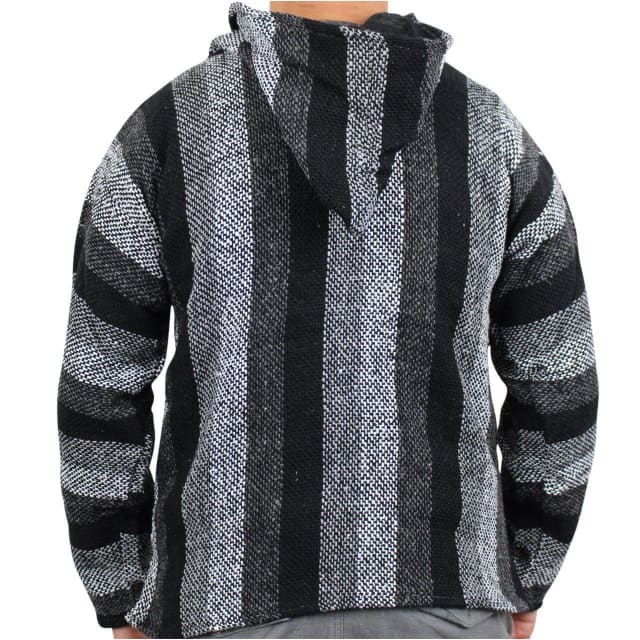 Mexican Surfer Baja Hoodie Black & Grey | Jerga Surfer Sweater Jumper ...